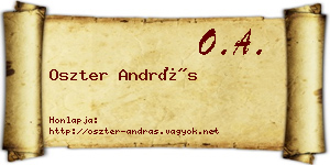 Oszter András névjegykártya